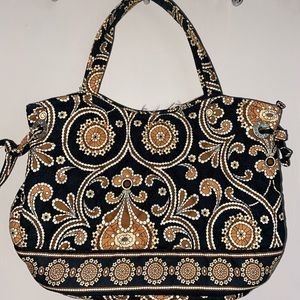 Vera Bradley Sherry style handbag in retired Caffe Latte pattern from Fall 2008